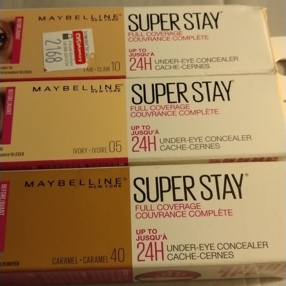Maybelline caramel 40 Ivory 5 Fair 10 super stay full coverage under eye conceal - Picture 5 of 8